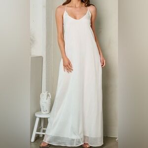 Elegant White Maxi Dress (Multiple Sizes Available)